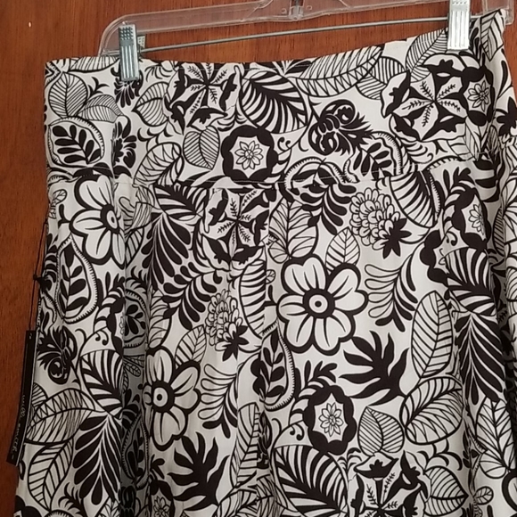 Willie Smith cream/brown skirt.  Cotton.  Sz 10 - Picture 2 of 6